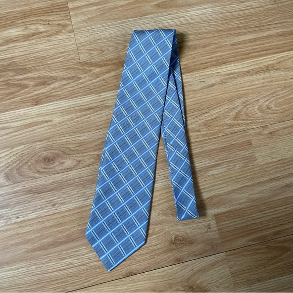 Burberry Silk Plaid Tie Blue - Picture 1 of 4